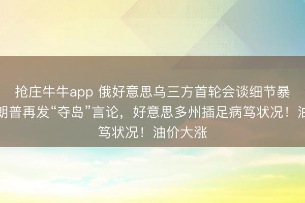 抢庄牛牛app 俄好意思乌三方首轮会谈细节暴露！特朗普再发“夺岛”言论，好意思多州插足病笃状况！油价大涨