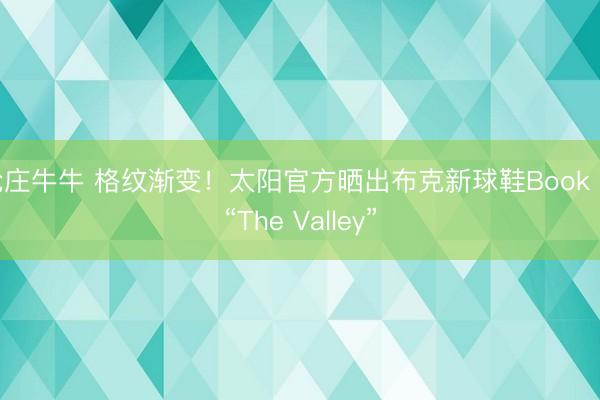 抢庄牛牛 格纹渐变！太阳官方晒出布克新球鞋Book 2 “The Valley”