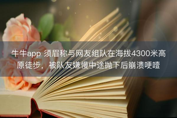 牛牛app 须眉称与网友组队在海拔4300米高原徒步，被队友嫌慢中途抛下后崩溃哽噎