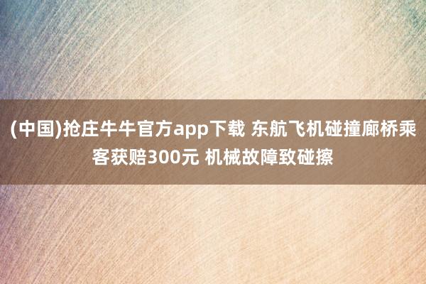 (中国)抢庄牛牛官方app下载 东航飞机碰撞廊桥乘客获赔300元 机械故障致碰擦