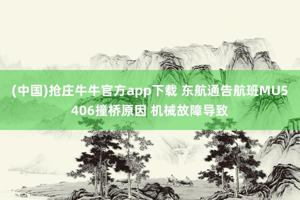 (中国)抢庄牛牛官方app下载 东航通告航班MU5406撞桥原因 机械故障导致