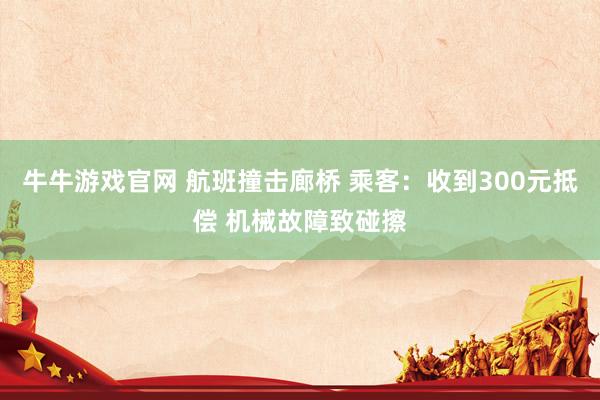 牛牛游戏官网 航班撞击廊桥 乘客:收到300元抵偿 机械故障致碰擦